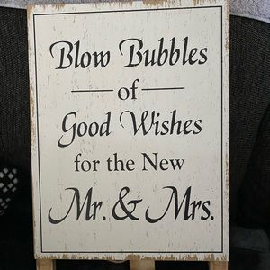 New His & Her Bubble send off sign